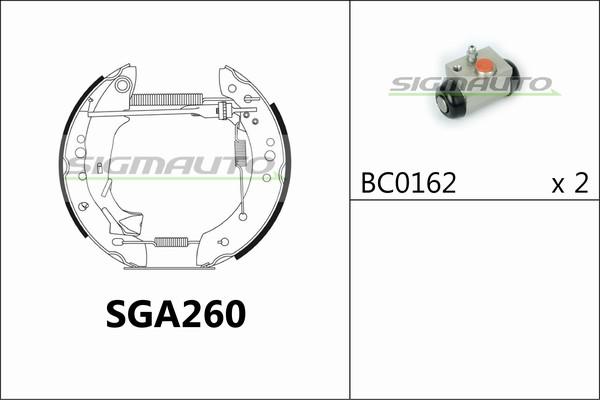 SIGMAUTO SGA260 - Əyləc Başlığı Dəsti furqanavto.az