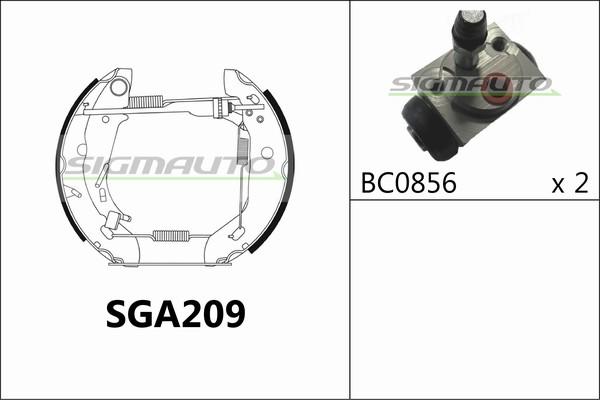 SIGMAUTO SGA209 - Əyləc Başlığı Dəsti furqanavto.az