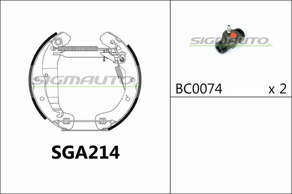 SIGMAUTO SGA214 - Əyləc Başlığı Dəsti furqanavto.az