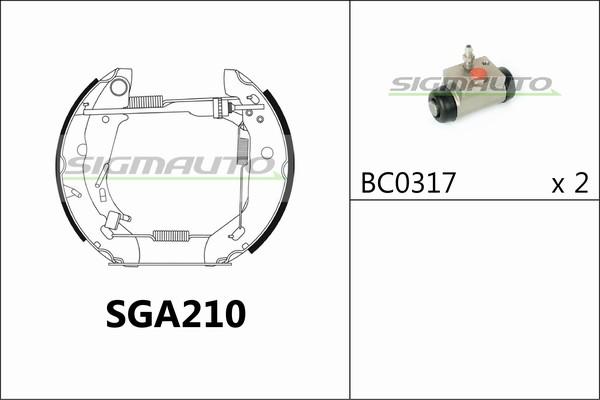 SIGMAUTO SGA210 - Əyləc Başlığı Dəsti furqanavto.az