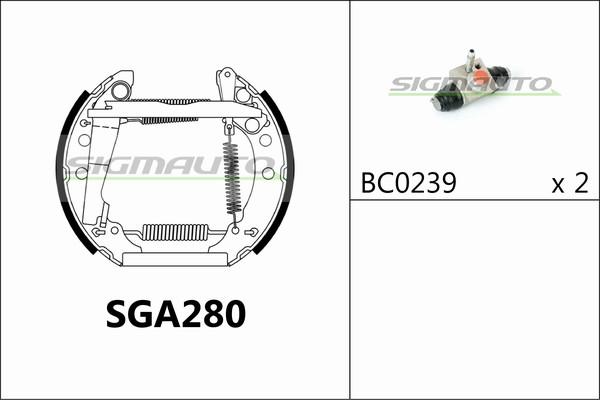 SIGMAUTO SGA280 - Əyləc Başlığı Dəsti furqanavto.az