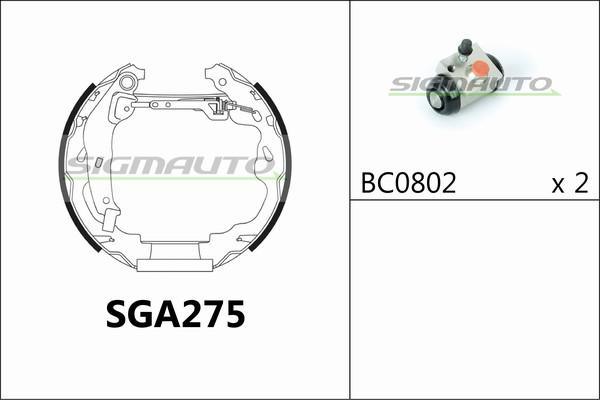 SIGMAUTO SGA275 - Əyləc Başlığı Dəsti furqanavto.az