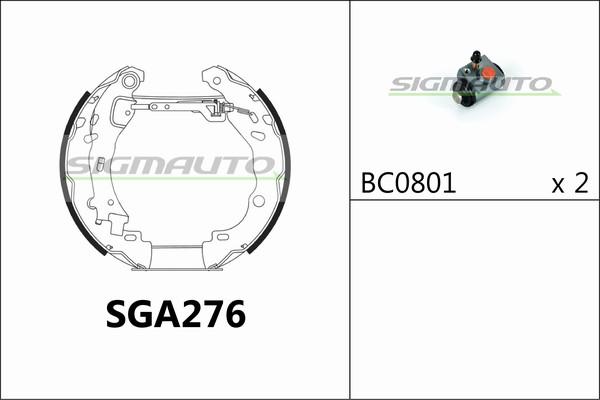 SIGMAUTO SGA276 - Əyləc Başlığı Dəsti furqanavto.az