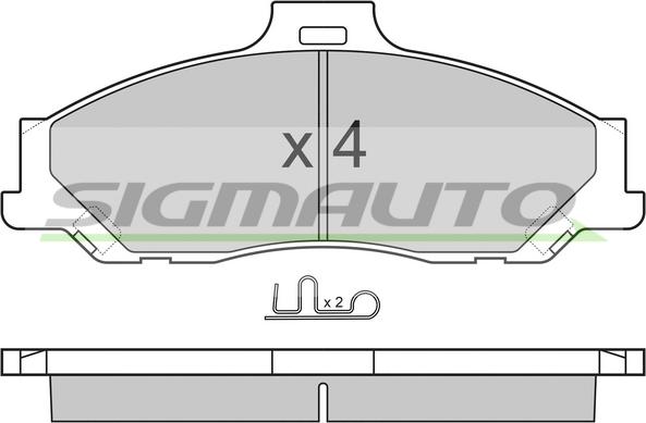 SIGMAUTO SPA905 - Əyləc altlığı dəsti, əyləc diski furqanavto.az