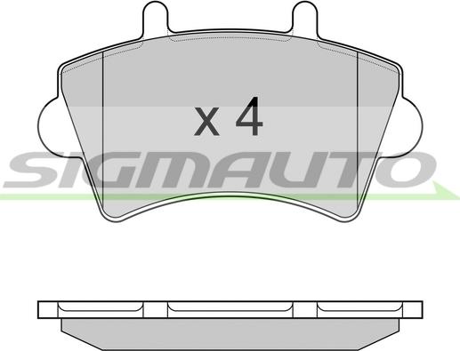 SIGMAUTO SPA975TR - Əyləc altlığı dəsti, əyləc diski furqanavto.az