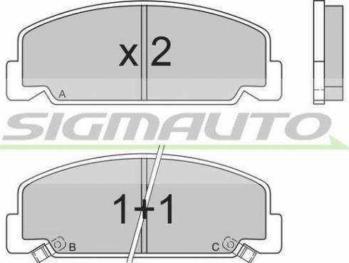 SIGMAUTO SPA406 - Əyləc altlığı dəsti, əyləc diski furqanavto.az