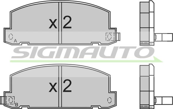 SIGMAUTO SPA400 - Əyləc altlığı dəsti, əyləc diski furqanavto.az