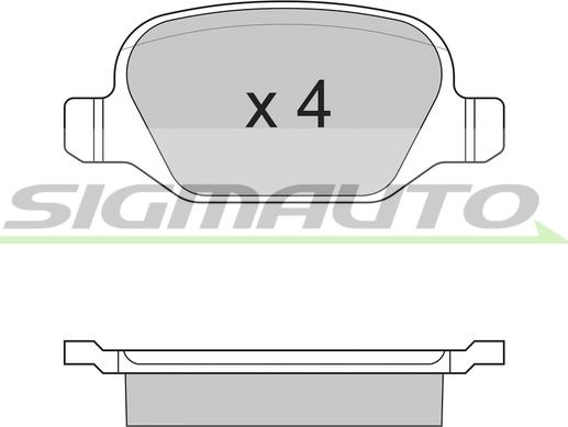 SIGMAUTO SPA890 - Əyləc altlığı dəsti, əyləc diski furqanavto.az