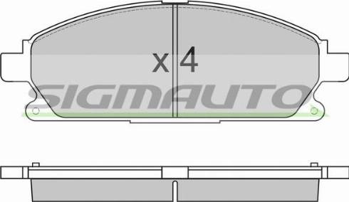 SIGMAUTO SPA857 - Əyləc altlığı dəsti, əyləc diski furqanavto.az