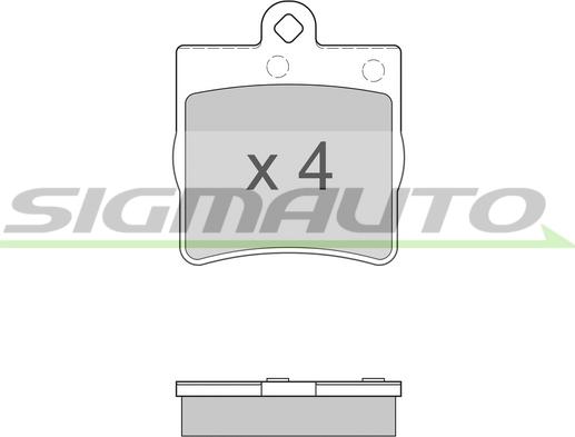 SIGMAUTO SPA861 - Əyləc altlığı dəsti, əyləc diski furqanavto.az