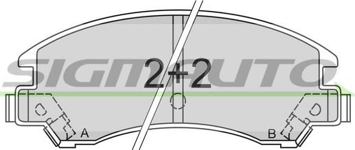 SIGMAUTO SPA358 - Əyləc altlığı dəsti, əyləc diski furqanavto.az