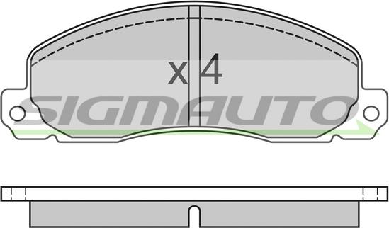 SIGMAUTO SPA312 - Əyləc altlığı dəsti, əyləc diski furqanavto.az