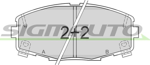 SIGMAUTO SPA378 - Əyləc altlığı dəsti, əyləc diski furqanavto.az