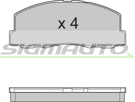 SIGMAUTO SPA299 - Əyləc altlığı dəsti, əyləc diski furqanavto.az