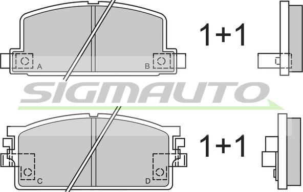 SIGMAUTO SPA294 - Əyləc altlığı dəsti, əyləc diski furqanavto.az