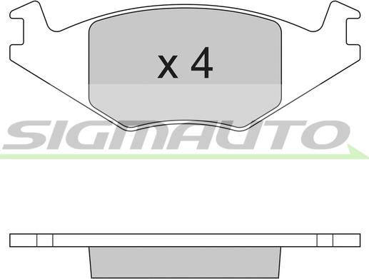 SIGMAUTO SPA262 - Əyləc altlığı dəsti, əyləc diski furqanavto.az