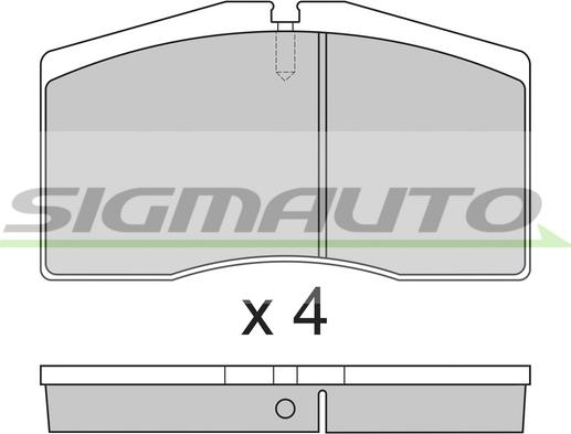 SIGMAUTO SPA766 - Əyləc altlığı dəsti, əyləc diski furqanavto.az