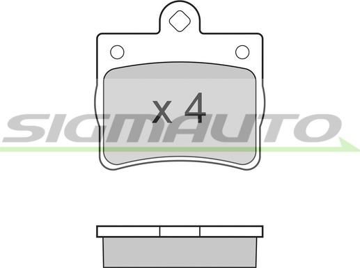 SIGMAUTO SPA771 - Əyləc altlığı dəsti, əyləc diski www.furqanavto.az