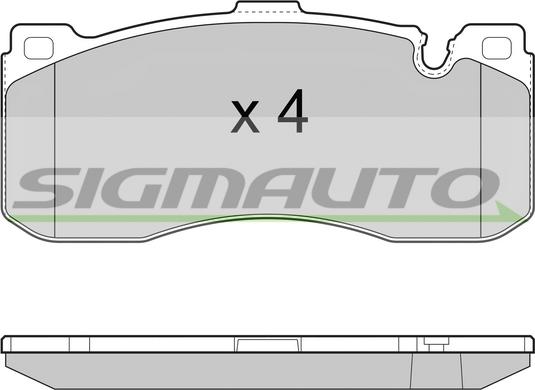 SIGMAUTO SPB472 - Əyləc altlığı dəsti, əyləc diski furqanavto.az