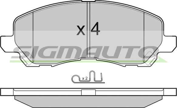 SIGMAUTO SPB080 - Əyləc altlığı dəsti, əyləc diski furqanavto.az