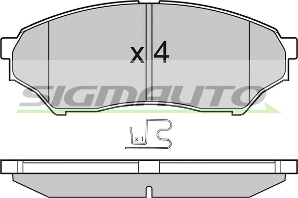 SIGMAUTO SPB036 - Əyləc altlığı dəsti, əyləc diski www.furqanavto.az