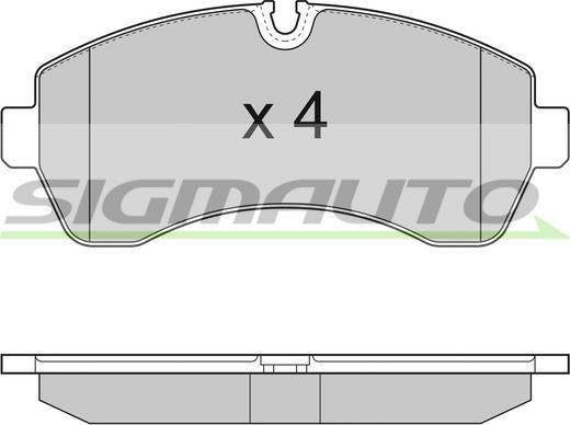 SIGMAUTO SPB290 - Əyləc altlığı dəsti, əyləc diski furqanavto.az