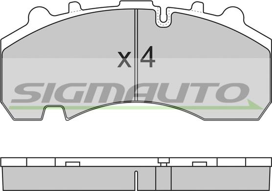 SIGMAUTO SPT314 - Əyləc altlığı dəsti, əyləc diski furqanavto.az