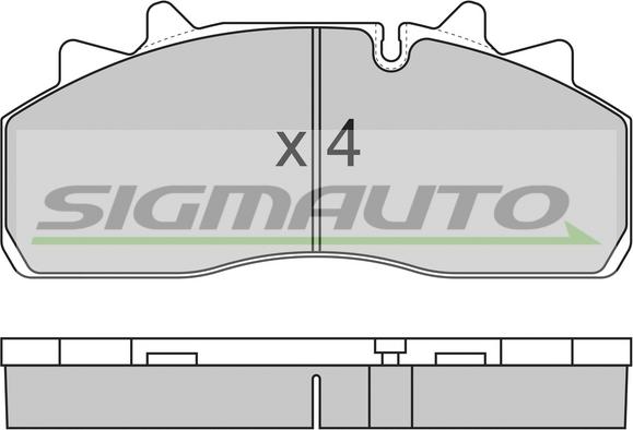 SIGMAUTO SPT318 - Əyləc altlığı dəsti, əyləc diski furqanavto.az