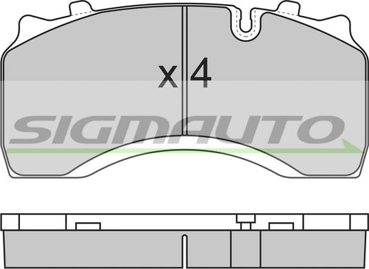 SIGMAUTO SPT313 - Əyləc altlığı dəsti, əyləc diski furqanavto.az