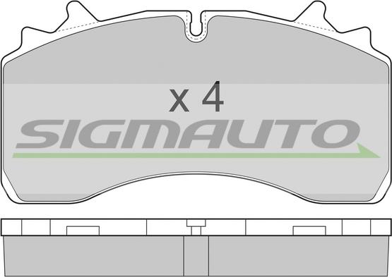 SIGMAUTO SPT327 - Əyləc altlığı dəsti, əyləc diski furqanavto.az