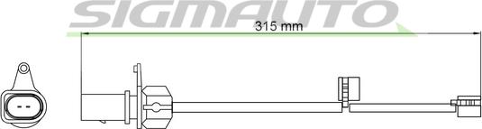SIGMAUTO WI0946 - Xəbərdarlıq Kontakt, əyləc padinin aşınması furqanavto.az