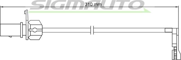 SIGMAUTO WI0954 - Xəbərdarlıq Kontakt, əyləc padinin aşınması furqanavto.az