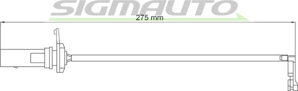 SIGMAUTO WI0951 - Xəbərdarlıq Kontakt, əyləc padinin aşınması furqanavto.az