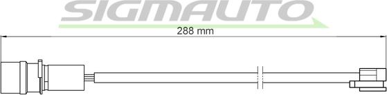 SIGMAUTO WI0969 - Xəbərdarlıq Kontakt, əyləc padinin aşınması furqanavto.az