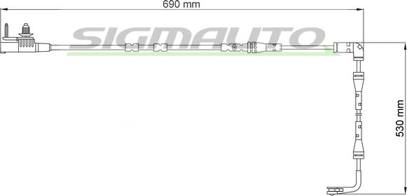 SIGMAUTO WI0909 - Xəbərdarlıq Kontakt, əyləc padinin aşınması furqanavto.az