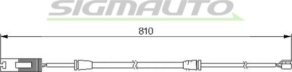 SIGMAUTO WI0529 - Xəbərdarlıq Kontakt, əyləc padinin aşınması furqanavto.az