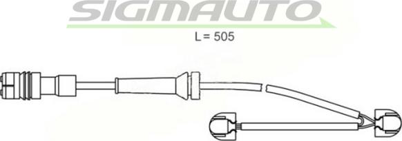 SIGMAUTO WI0660 - Xəbərdarlıq Kontakt, əyləc padinin aşınması furqanavto.az