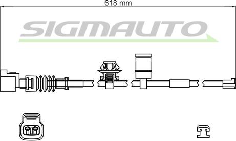 SIGMAUTO WI0805 - Xəbərdarlıq Kontakt, əyləc padinin aşınması furqanavto.az