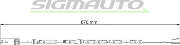 SIGMAUTO WI0774 - Xəbərdarlıq Kontakt, əyləc padinin aşınması furqanavto.az