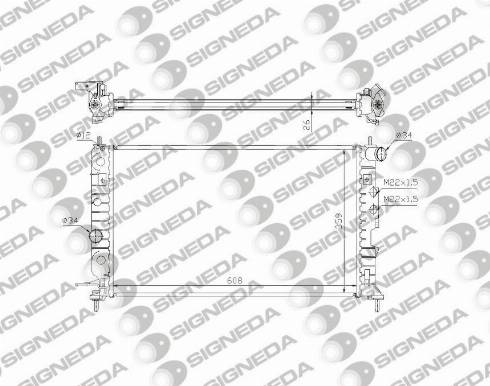 Signeda RA630121 - Radiator, mühərrikin soyudulması furqanavto.az