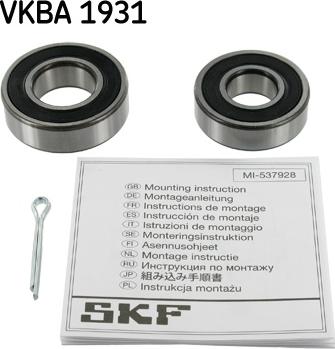 SKF VKBA 1931 - Təkər qovşağı, podşipnik dəsti furqanavto.az