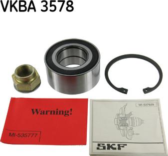 SKF VKBA 3578 - Təkər qovşağı, podşipnik dəsti furqanavto.az
