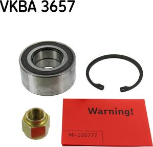 SKF VKBA 3657 - Təkər qovşağı, podşipnik dəsti furqanavto.az