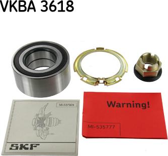 SKF VKBA 3618 - Təkər qovşağı, podşipnik dəsti furqanavto.az