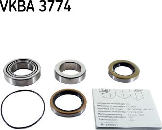 SKF VKBA 3774 - Təkər qovşağı, podşipnik dəsti furqanavto.az