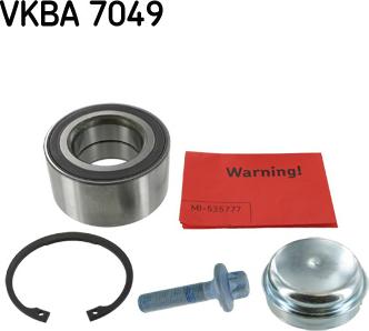 SKF VKBA 7049 - Təkər qovşağı, podşipnik dəsti furqanavto.az