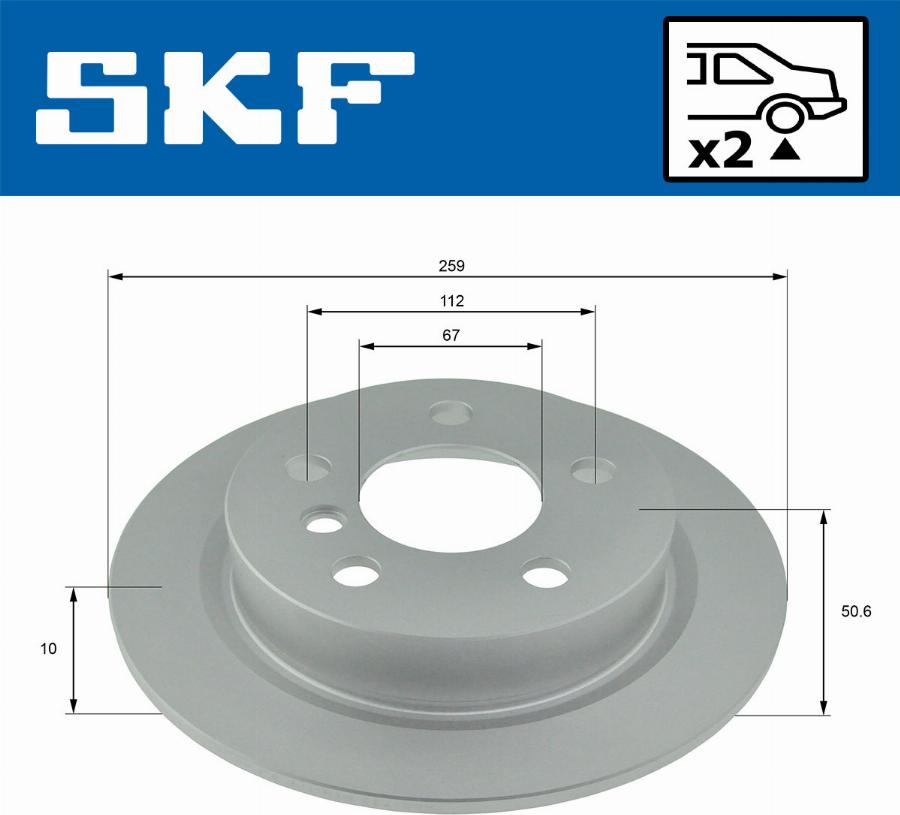 SKF VKBD 90248 S2 - Əyləc Diski furqanavto.az