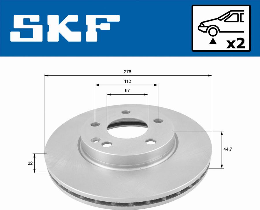 SKF VKBD 80063 V2 - Əyləc Diski furqanavto.az