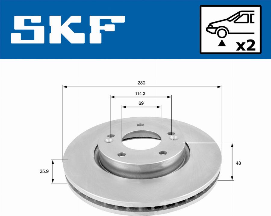 SKF VKBD 80029 V2 - Əyləc Diski furqanavto.az