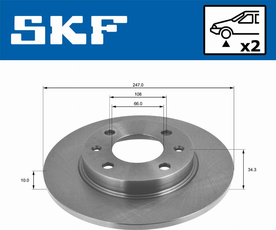 SKF VKBD 80165 S2 - Əyləc Diski furqanavto.az